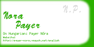 nora payer business card
