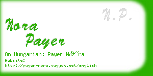 nora payer business card